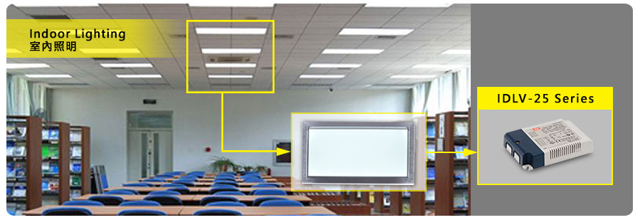 IDLV/IDPV-25系列 25W塑料壳/PCB型恒压PWM输出LED驱动器(具PFC)