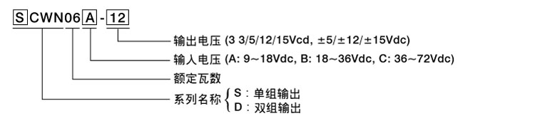 SCWN/DCWN06系列~6W 灌胶模块型DIP24 DC/DC转换器